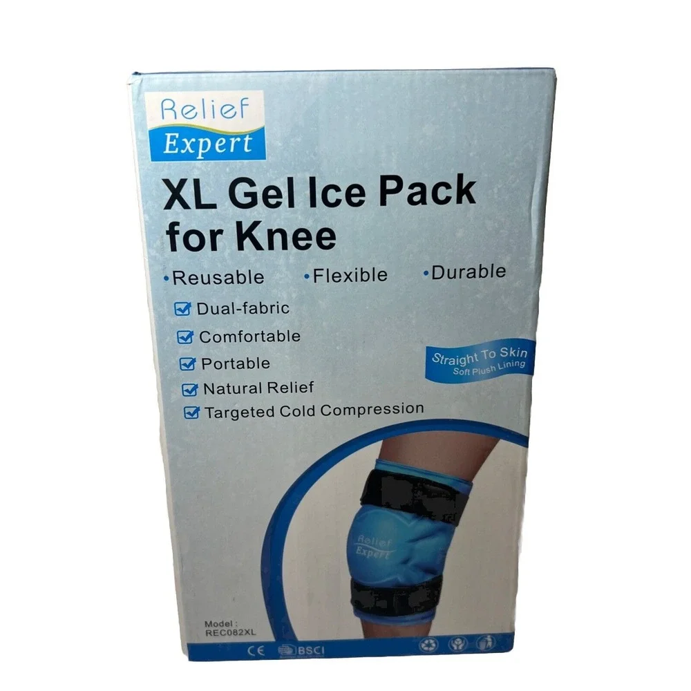 Relief Expert XL Knee Ice Pack Wrap Entire Knee , Reusable, Durable , Post Op